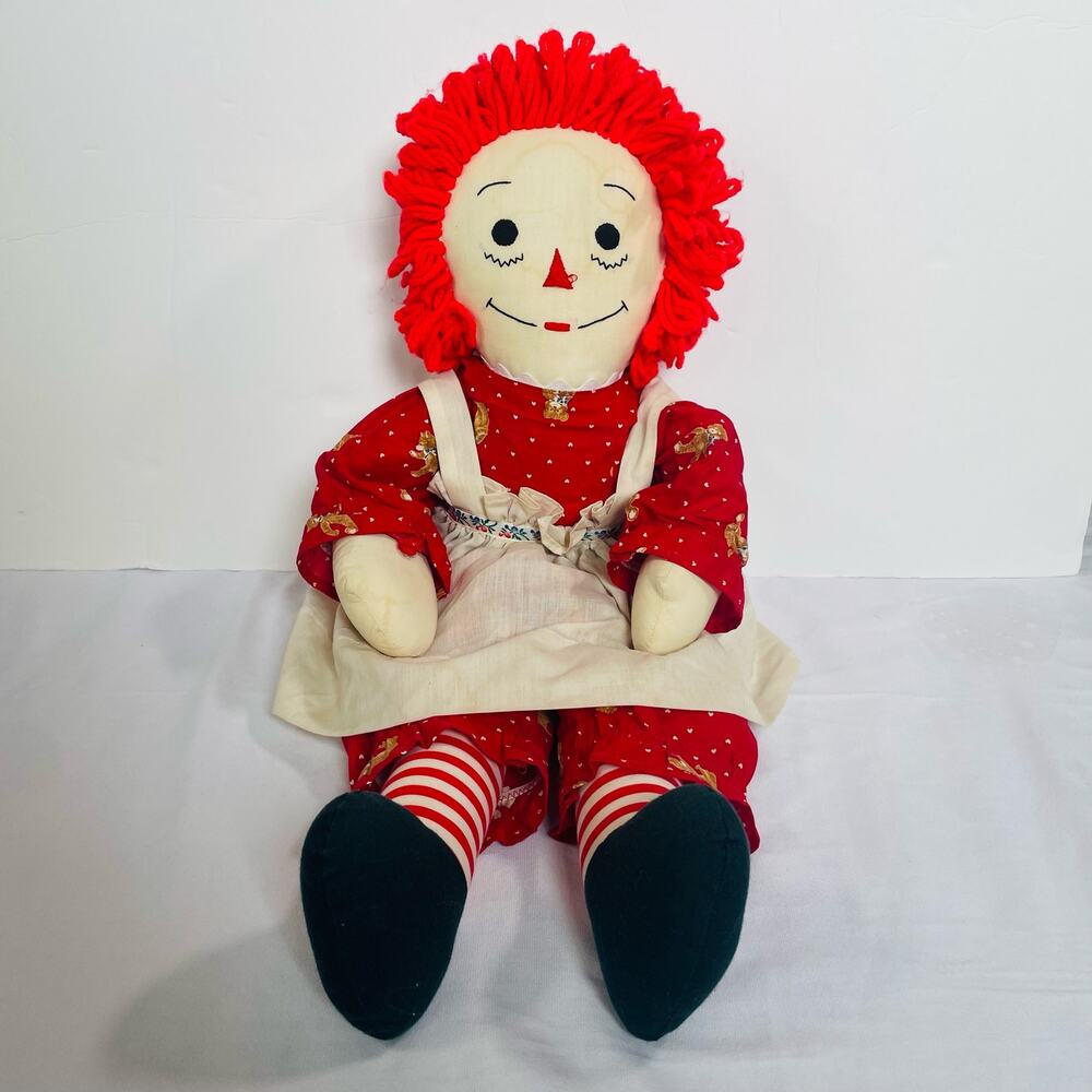 Vintage 1985 Raggedy Ann Handmade Doll Three Piece Outfit Collectors Item